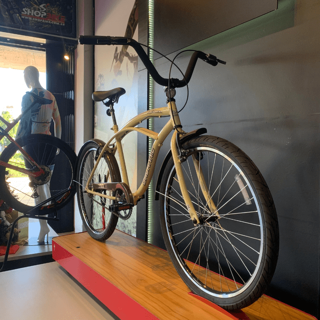 Bicicleta Dalannio Beach Aro 26 Masculina Bege e Marromㅤㅤㅤ