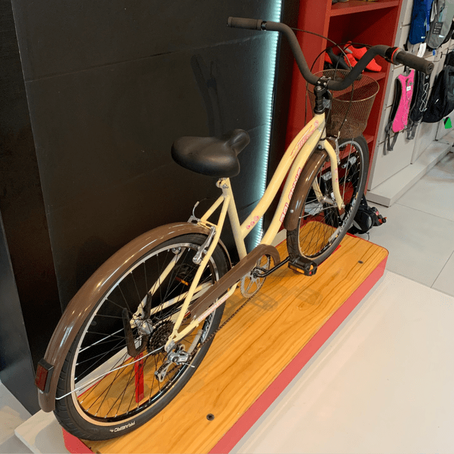 Bicicleta Dalannio Beach Retrô Aro 26 6v Feminina Bege e Marrom