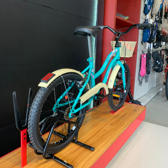 Bicicleta Dalannio Beach Retrô Aro 20 Feminina Verde Agua e Bege