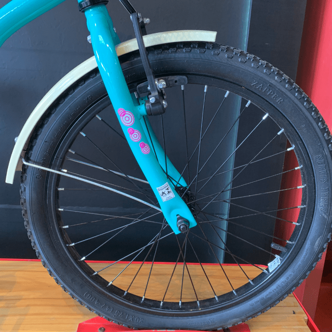 Bicicleta Dalannio Beach Retrô Aro 20 Feminina Verde Agua e Bege