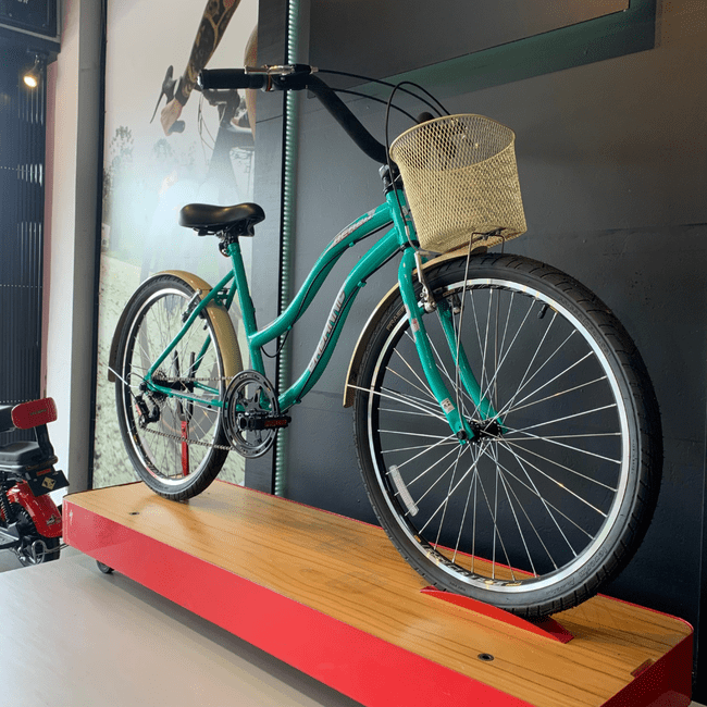 Bicicleta Dalannio Beach Retrô Aro 26 6v Feminina Azul Turquesa