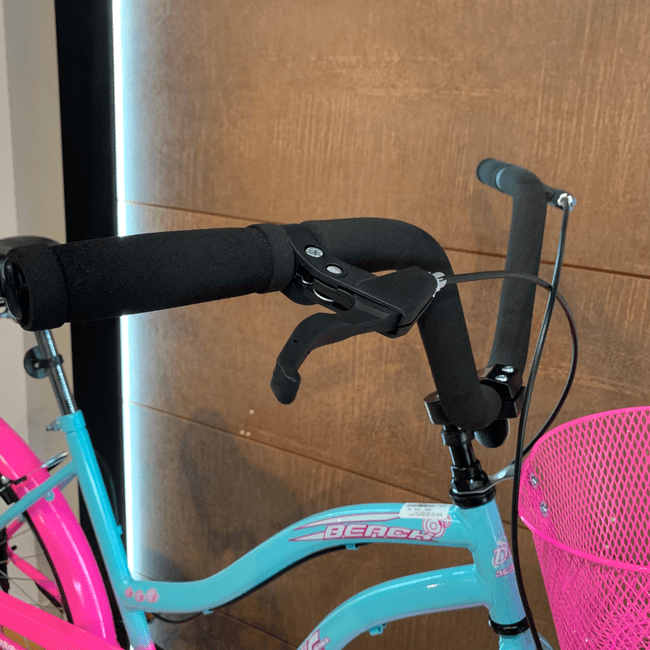 Bicicleta Dalannio Beach Retrô Aro 26 Azul e Rosa Chiclete