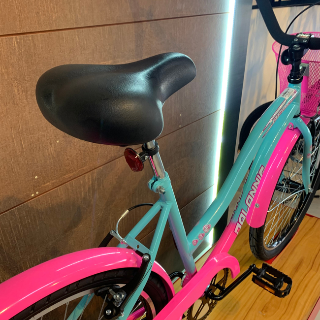 Bicicleta Dalannio Beach Retrô Aro 26 Azul e Rosa Chiclete