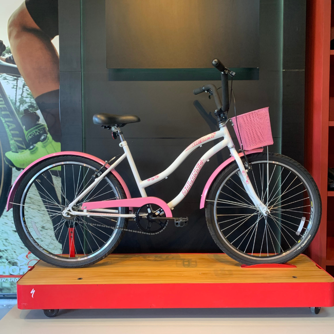 Bicicleta Dalannio Beach Retrô Aro 26 Feminina Branco