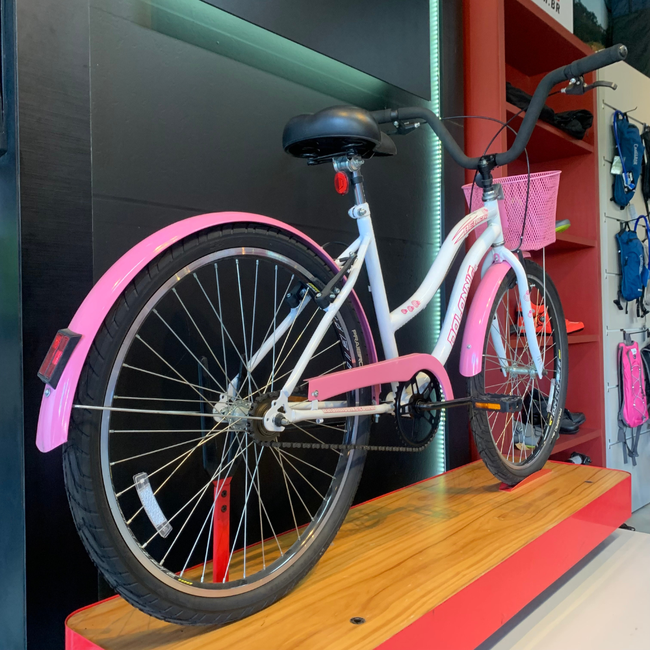 Bicicleta Dalannio Beach Retrô Aro 26 Feminina Branco
