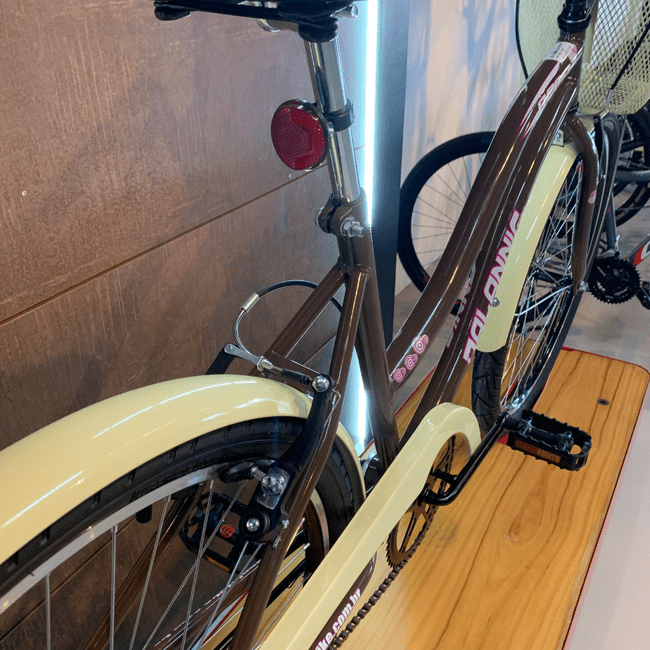 Bicicleta Dalannio Beach Retrô Aro 26 Feminina Marrom e Bege