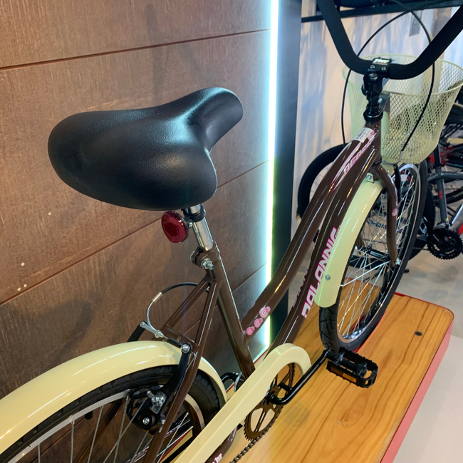 Bicicleta Dalannio Beach Retrô Aro 26 Feminina Marrom e Bege
