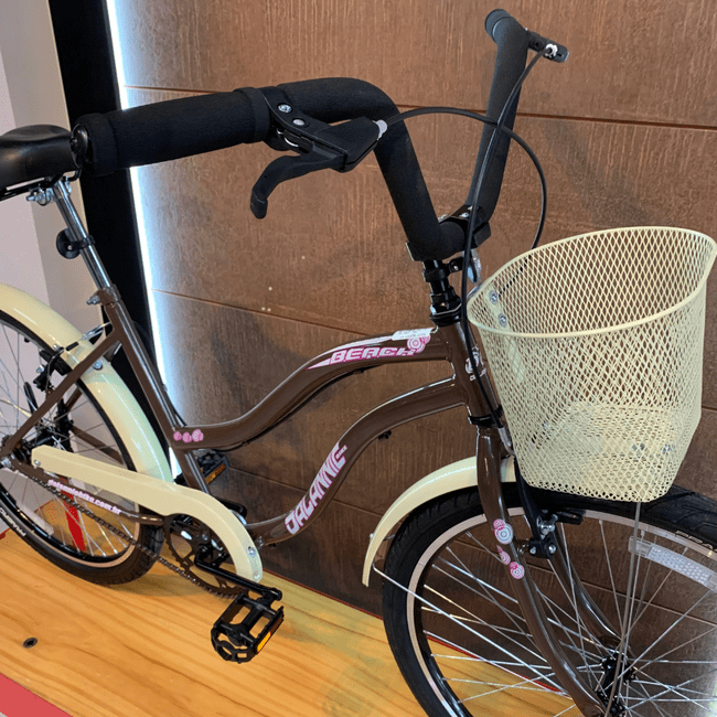 Bicicleta Dalannio Beach Retrô Aro 26 Feminina Marrom e Bege