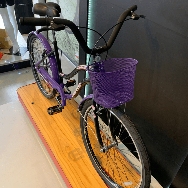 Bicicleta Dalannio Beach Retrô Aro 26 Feminina Preto e Lilas