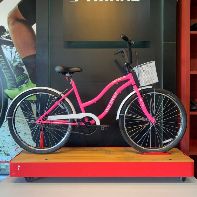 Bicicleta Dalannio Beach Retrô Aro 26 Feminina Rosa Chiclete