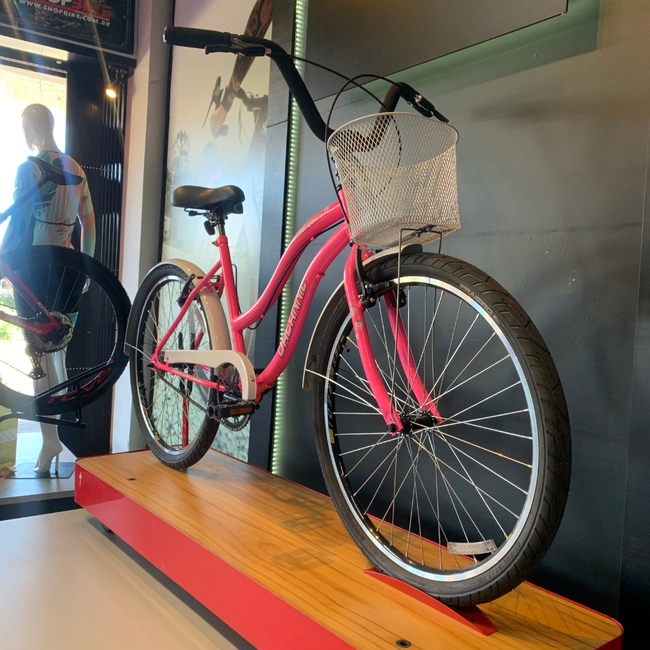 Bicicleta Dalannio Beach Retrô Aro 26 Feminina Rosa Chiclete