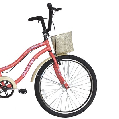 Bicicleta Dalannio Beach Retrô Aro 26 Feminina Salmão