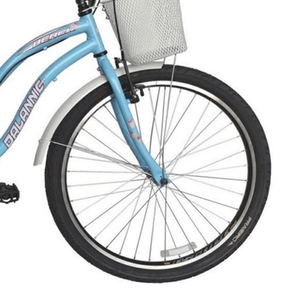 Bicicleta Dalannio Beach Retrô Aro 26 Feminina Azul Bebê