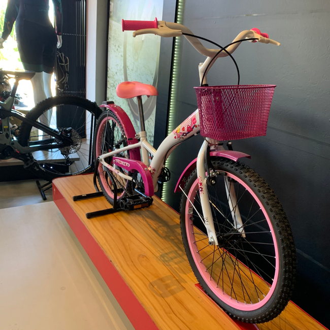 Bicicleta Dalannio Fashion Aro 20 Branco / Rosaㅤㅤㅤㅤㅤㅤㅤㅤ