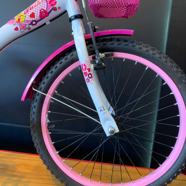 Bicicleta Dalannio Fashion Aro 20 Branco / Rosaㅤㅤㅤㅤㅤㅤㅤㅤ