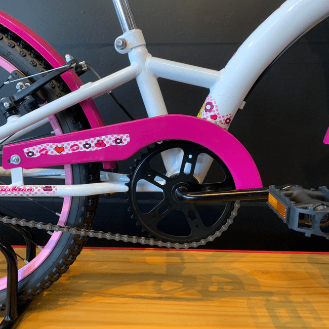 Bicicleta Dalannio Fashion Aro 20 Branco / Rosaㅤㅤㅤㅤㅤㅤㅤㅤ
