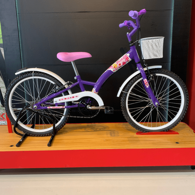 Bicicleta Dalannio Fashion Aro 20 Lilas e Brancoㅤㅤㅤㅤㅤㅤㅤ