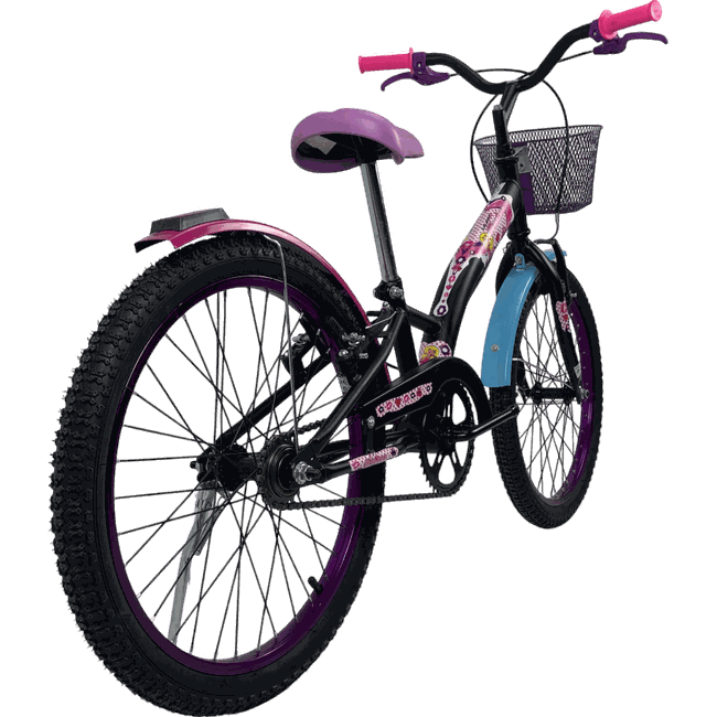 Bicicleta Dalannio Fashion Aro 20 Preto e Rosaㅤㅤㅤㅤ