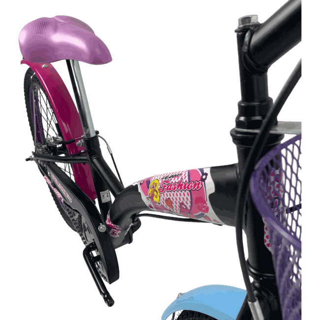 Bicicleta Dalannio Fashion Aro 20 Preto e Rosaㅤㅤㅤㅤ