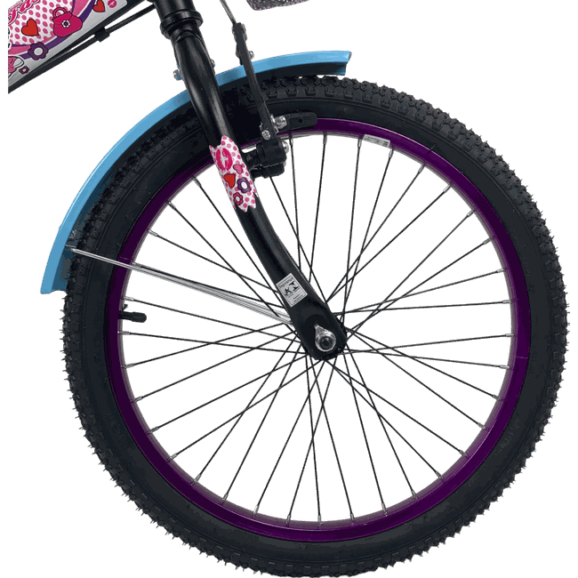Bicicleta Dalannio Fashion Aro 20 Preto e Rosaㅤㅤㅤㅤ