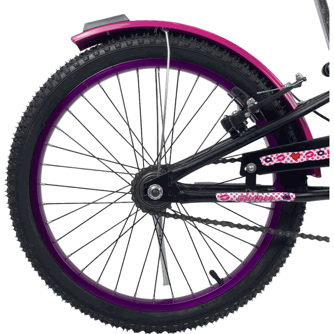 Bicicleta Dalannio Fashion Aro 20 Preto e Rosaㅤㅤㅤㅤ