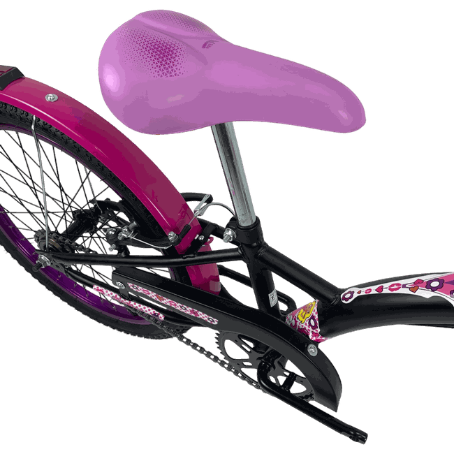 Bicicleta Dalannio Fashion Aro 20 Preto e Rosaㅤㅤㅤㅤ
