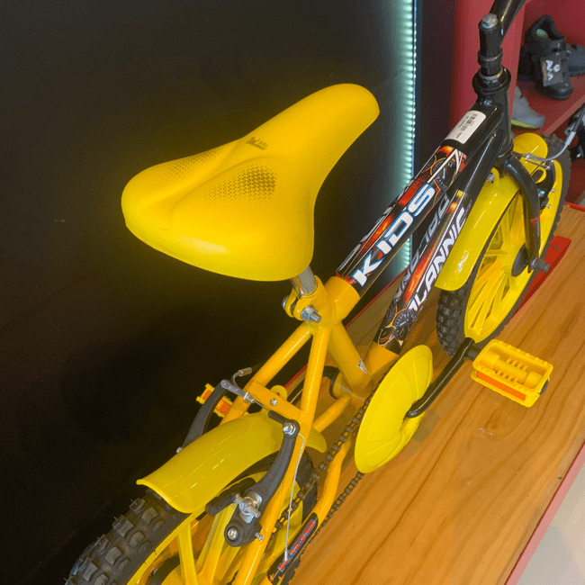Bicicleta Dalannio Kids Aro 16 Amarelo e Pretoㅤㅤㅤㅤㅤㅤㅤㅤㅤ