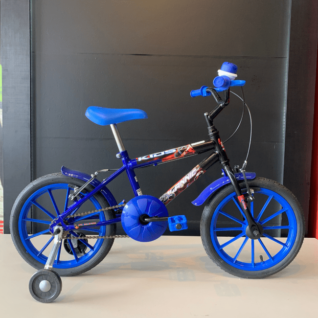 Bicicleta Dalannio Kids Aro 16 Azul e Pretaㅤㅤㅤㅤㅤㅤㅤㅤㅤㅤㅤㅤ