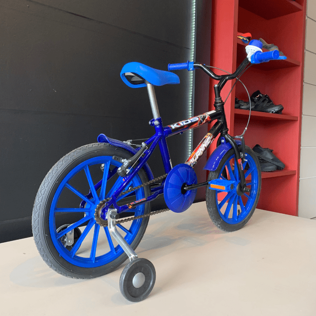 Bicicleta Dalannio Kids Aro 16 Azul e Pretaㅤㅤㅤㅤㅤㅤㅤㅤㅤㅤㅤㅤ