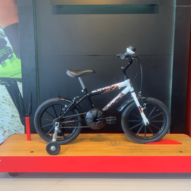 Bicicleta Dalannio Kids Aro 16 Preto e Brancoㅤㅤㅤㅤㅤㅤㅤㅤㅤㅤ