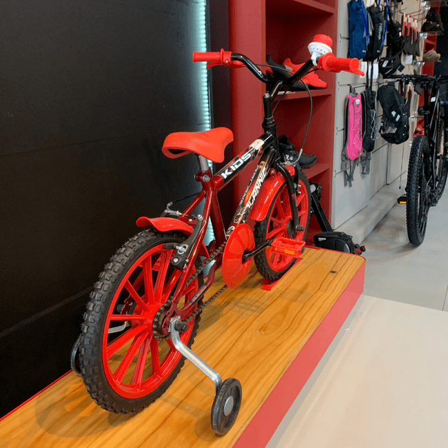 Bicicleta Dalannio Kids Aro 16 Vermelho e Pretoㅤㅤㅤㅤㅤㅤㅤㅤ