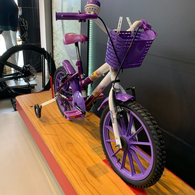 Bicicleta Dalannio Milla Aro 16 Violeta e Brancoㅤㅤㅤㅤㅤㅤㅤ