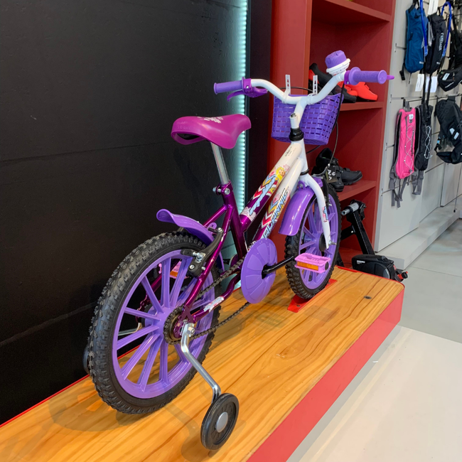 Bicicleta Dalannio Milla Aro 16 Violeta e Brancoㅤㅤㅤㅤㅤㅤㅤ