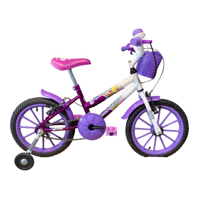 Bicicleta Dalannio Milla Aro 16 Violeta e Branco