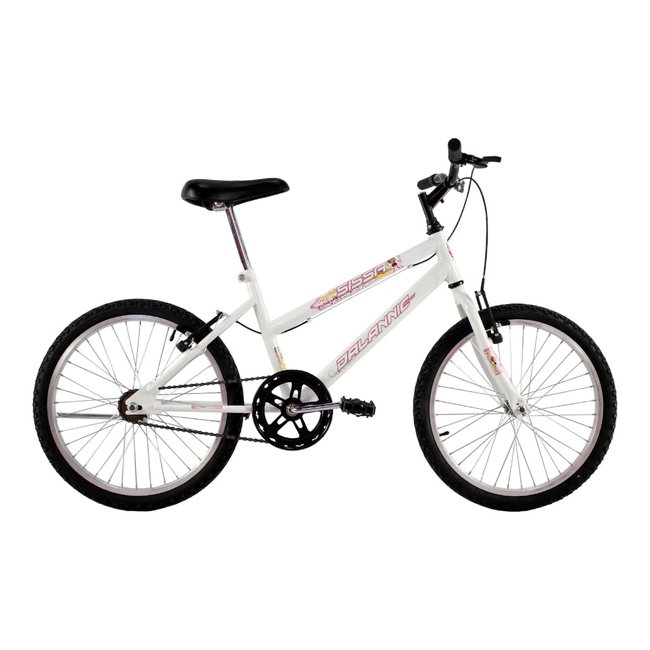 Bicicleta Dalannio Sissa Aro 20 Branco e Rosa