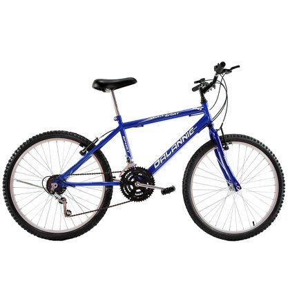 Bicicleta Dalannio Sport Aro 24 18v Azul e Preta