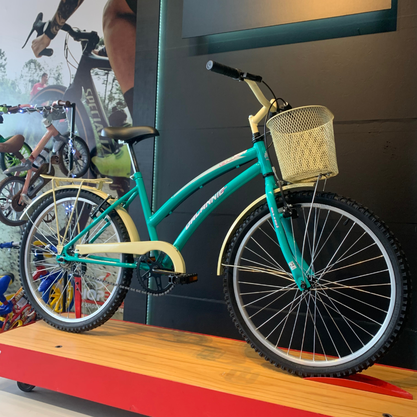 Bicicleta Dalannio Susi Retro Aro 24 Verde Agua ㅤㅤㅤㅤ