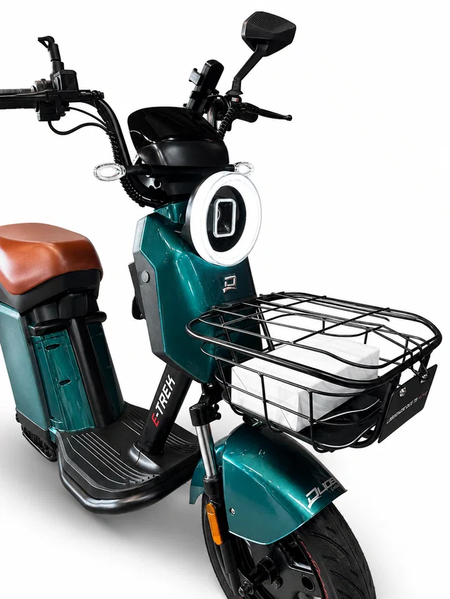 Bicicleta eletrica a10 duos e-trek 48v 1000w azul