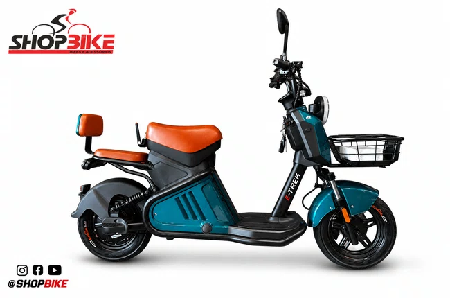 Bicicleta eletrica a10 duos e-trek 48v 1000w azul