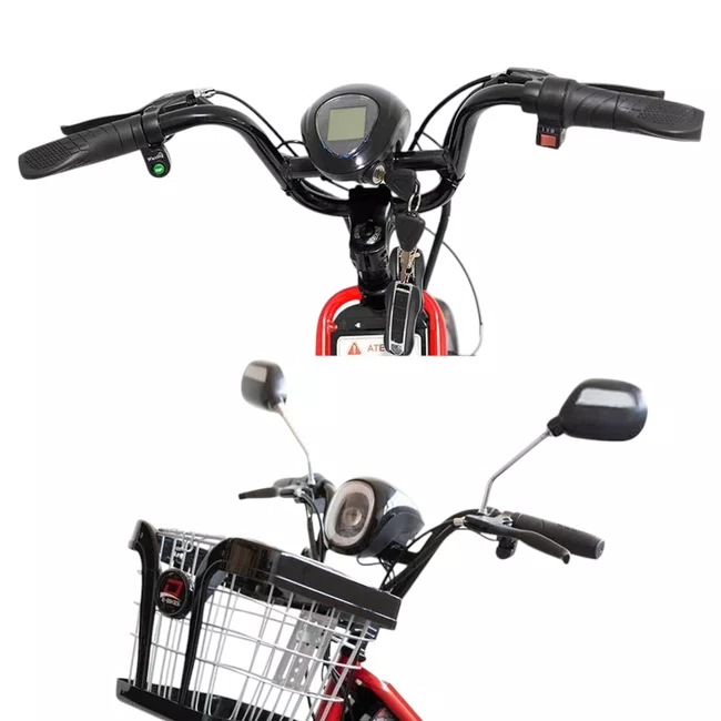 Bicicleta Eletrica A26 Duos Full 2026 Lítio Vermelha