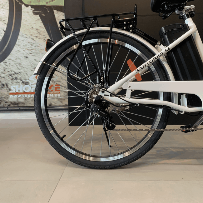 Bicicleta Elétrica Ultramoove Santorini R6 Aro 26 Tourney 7v Branca