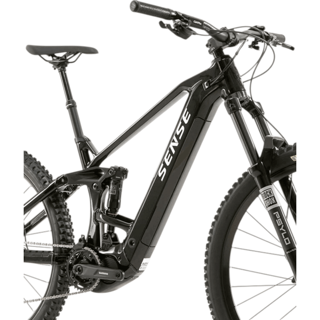 Bicicleta Elétrica Aro 29 Sense Exalt E-trail Al Sport Forty 5 Cues 11v Preto e Alumínio