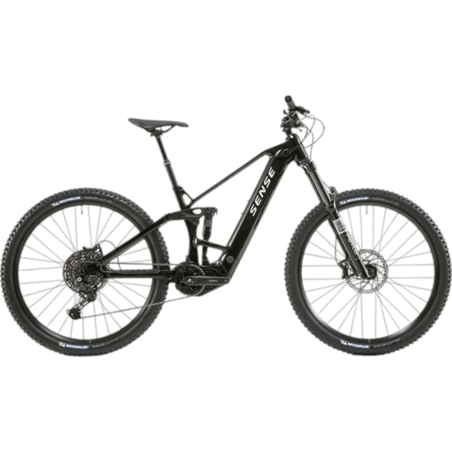 Bicicleta Elétrica Aro 29 Sense Exalt E-trail Al Sport Forty 5 Cues 11v Preto e Alumínio