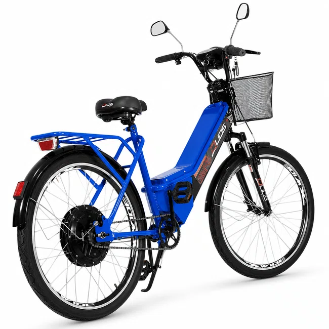 Bicicleta Eletrica Aro 26 Duos Confort Azul