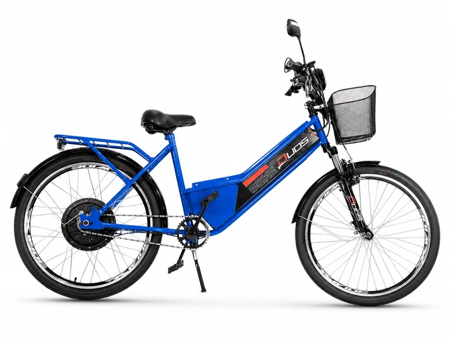 Bicicleta Eletrica Aro 26 Duos Confort Azul