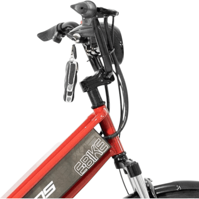 Bicicleta Elétrica Aro 26 Duos Full Lithium Vermelha