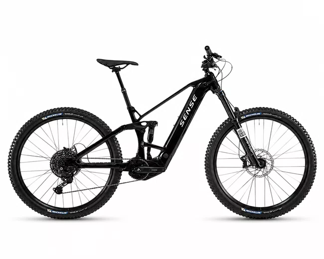 Bicicleta Elétrica Aro 29 Sense Exalt E-trail Al Sport Forty 5 Cues 11v Preto e Alumínio