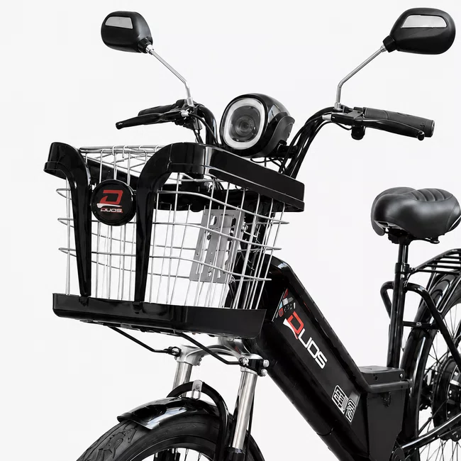 Bicicleta Elétrica Duos Confort 800 Watts Preto