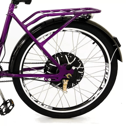 Bicicleta Elétrica Duos Confort 800 Watts Violeta