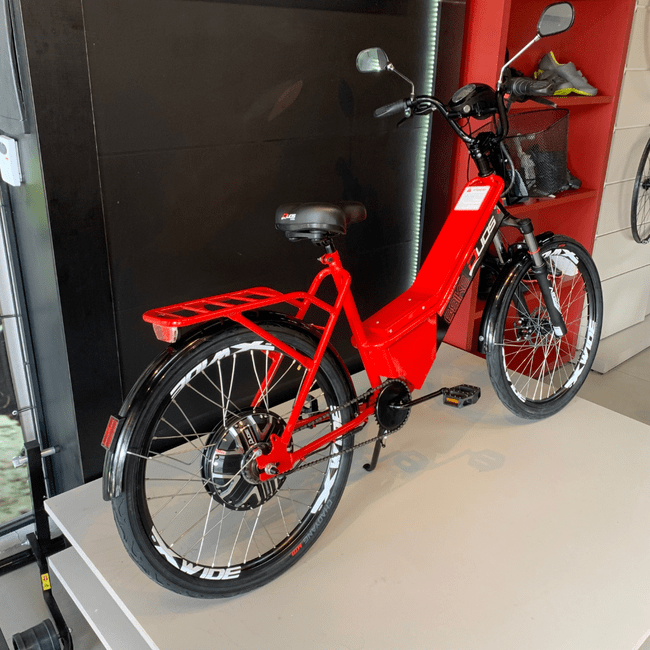 Bicicleta Eletrica Duos Confort SB Litio Aro 26 Vermelha